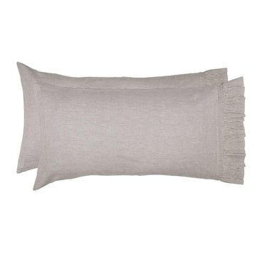 Dakota Star Farmhouse Blue Ticking Stripe King Pillow Case Set of 2 21x40 VHC Brands - The Fox Decor